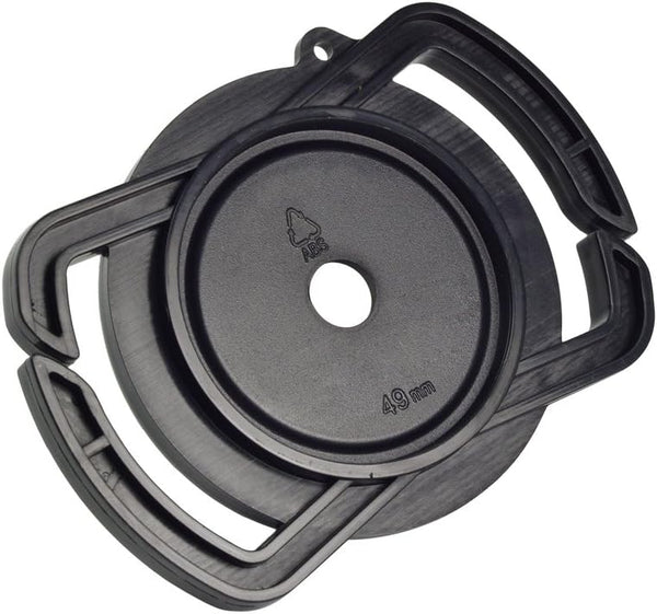 Camera Buckle Lens Cap Holder for Canon Nikon Sony Olympus Fujifilm Pentax Panasonic DSLR/SLR Lens Cap - Black ABS