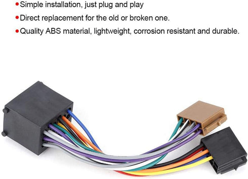 E36 E46 E39 KIMISS Radio Wiring Harness, Fits for Car Stereo Harness Radio Adapter Stereo Harness Cable ISO Plug Radio