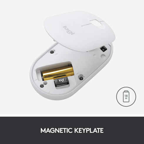 Logitech Pebble Wireless Mouse, Bluetooth or 2.4 GHz Receiver, Silent Slim Mouse for Laptop/Notebook/iPad/PC
