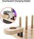 Metal Charging Station for Multiple Devices, New Upgrade Wood Charging Station for Phone, Tablet, Smart Watch Holder,