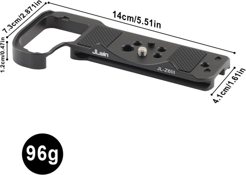 Hersmay Z6III Z6 Baseplate Quick Release Plate for Nikon III Mirrorless Camera Gip Cold Shoe Mount for Arca-Swiss Quick