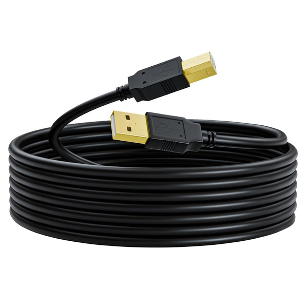 Yashifeison USB Printer Cable 6FT MiDi Cable Printer Cord USB-B Cable MiDi Cable