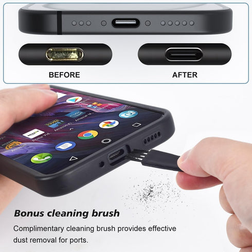 12PACK USB C Anti Dust Plug with Easy-Grip Tab for Samsung Galaxy S23-S20, Google Pixel 8, OnePlus, Laptop Dust Cover