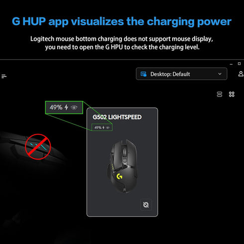 Fanxoo G-Power Charging Dock for Logitech G502, G502X Plus, GPW, G903, G703 Wireless Mouse with RGB Light