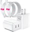 USB C Charger for iPhone 16, 2 Pack 36W PD Dual USB C Port Wall Fast Charger Adapter with 2 Pcs 6 FT Cable