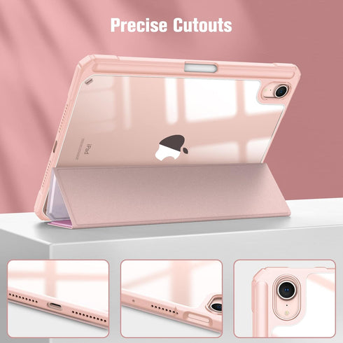 Fintie Hybrid Slim Case for iPad Mini 7, 2024 / iPad Mini 6, 8.3 Inch, Built-in Pencil Holder, Shockproof Cover Marble