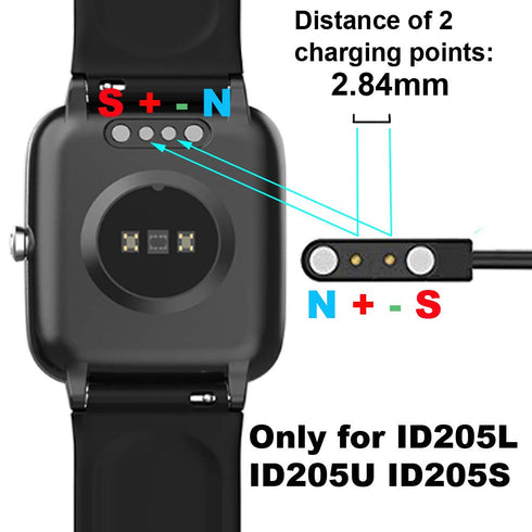 Smart Watch Cables, 2PCS Compatible with TOZO S3, Woneligo W13, Gydom Amzhero IDW13, MILOUZ IDW19, and more
