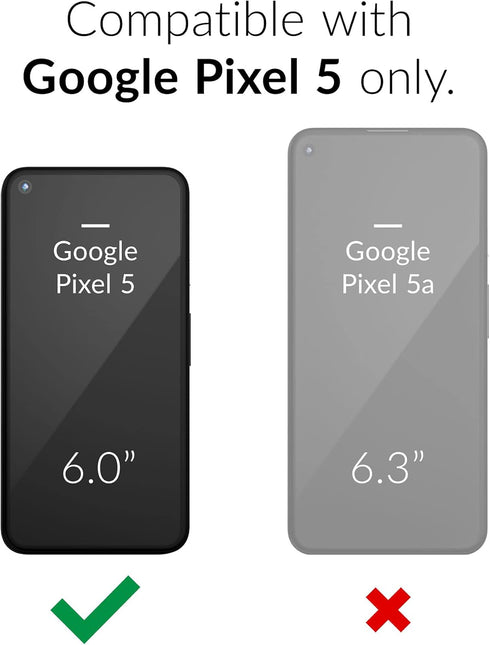 Crave Pixel 5 Case, Dual Guard Protection Series Case for Google Pixel 5 - Black