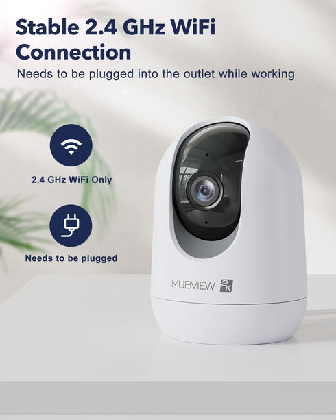 Indoor Security Camera 2K, Pet Camera with Phone App, WiFi Cameras for Home Security, 2-Way Talk