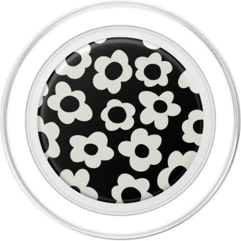 PopSockets Floral Phone Grip & Stand Black Mod Flower PopGrip for MagSafe