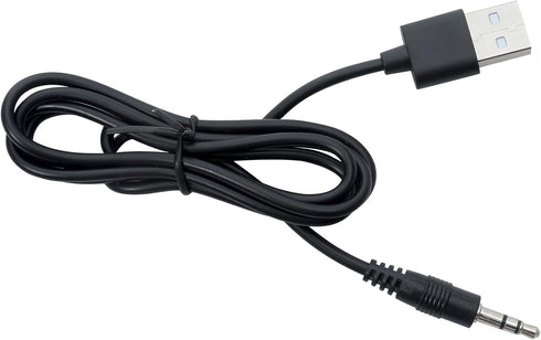 3.5mm Male AUX Audio Jack Cable to USB 2.0 Adapter Cord for Wireless Bluetooth Headphones, Black