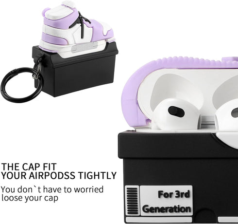 Maxjoy for Airpods 3rd Generation Case, Cute 3D Box Cover, Shockproof for Men Women with Cleaner Kit & Keychain