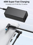 45W Charger for HP Laptop, Blue Tip, Compatible with Pavilion x360 11 13 15, Zbook 14u G4 G5, Notebook 15