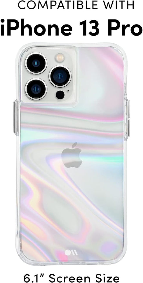 Case-Mate Soap Bubble iPhone 13 Pro Case - 10ft Drop Protection, Wireless Charging Compatible Luxury Cover