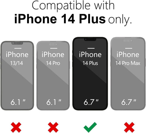 Silicone Case for iPhone 14 Plus, Glossy Soft Rubber Gel Plastic Jelly Neon Bright Color Protective Cover for Women