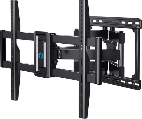 Pipishell Full Motion TV Wall Mount - Fits 37-75 inch Flat/Curved TVs up to 100lbs, Swivel and Tilt