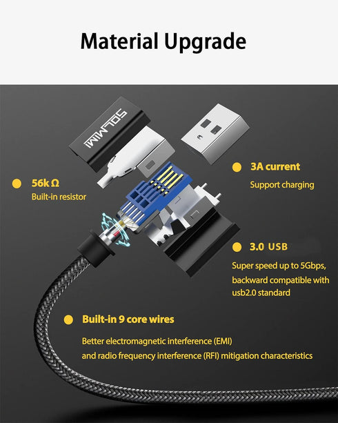 USB C Female to USB Male Adapter 4FT, Upgraded Type C to USB 3.0 Male Adapter with 5Gbps Data Transmission