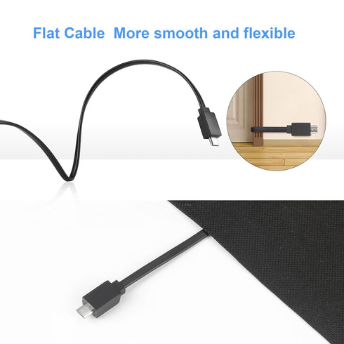 Long 25ft Micro USB Cable - USB to Micro USB Black Cable for PS4 Controller and Security Camera, 2 Pack