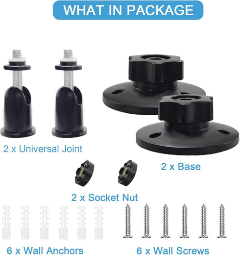 Zivif Camera Wall Mount, Compatible with Blink Camera Outdoor, 360° Swivel Adjustable Bracket (2 Pack)