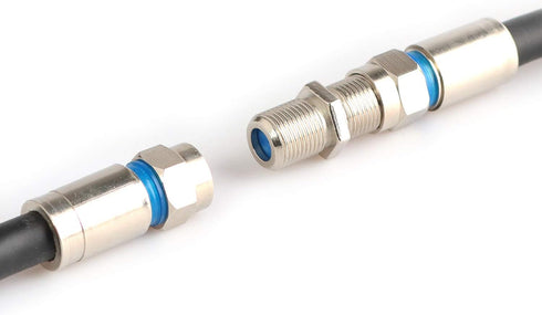 Pasow F81 Barrel Connectors High Frequency 3GHz Female to Female F-Type Adapter Couplers (5 pcs, Silver)