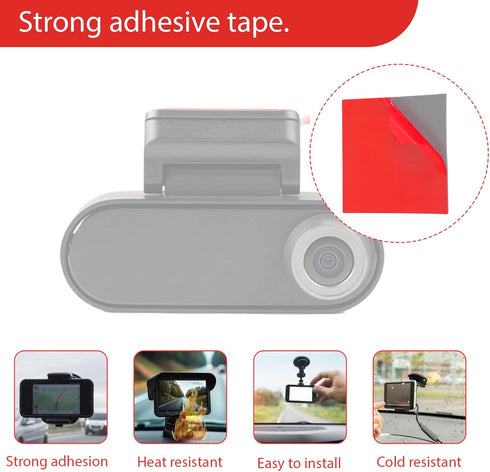 cobee 6 Holders(6 Pcs Double-Sided Adhesive Pads for Dash Cam Mount, Windshield Dash Cam Mounting Tape, Holder Mount