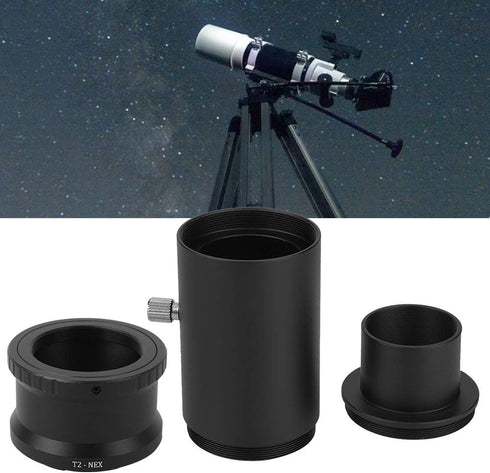 1.25 Inch Extension Tube Kit - T Adapter for Standard 1.25 inch Telescopes & Microscopes - For Sony E Mount