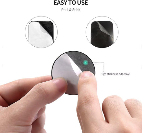 Mounts),4 Case(2 2 S-07N(Silver) Adhesive Thin Metal Plates(Compatible with Magnetic Piece Metal Plates for Phone