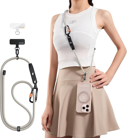 TORRAS Phone Lanyard with Hanging Loops, Adjustable Anti Theft Phone Strap Crossbody