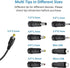 Powseed Universal AC Adapter, 3V to 12V, 12W AC/DC Power Adapter for Household Electronics, Routers, Speakers