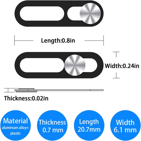 EYSOFT 15/15 Plus/15 Pro/15 Max/14 Pro/14 2 Pack-Silver Webcam Cover,Front Camera Cover Compatible for iPhone Pro Pro