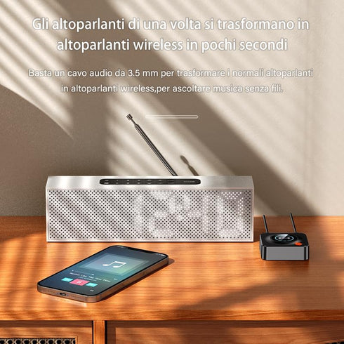 eppfun Bluetooth 5.3 Receiver for Home Stereo, Wireless Audio Adapter with NFC, TF Card Slot, 3.5mm AUX/RCA