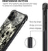 ZHEGAILIAN Victorian Gothic Lace Skull Case for iPhone 13 Pro Max, Tempered Glass Back + Soft Silicone TPU Protection