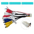 Dual XDCPA10BT Cord Assembly Harness, 18 Pin Connector Video AV Input Output Multicolored