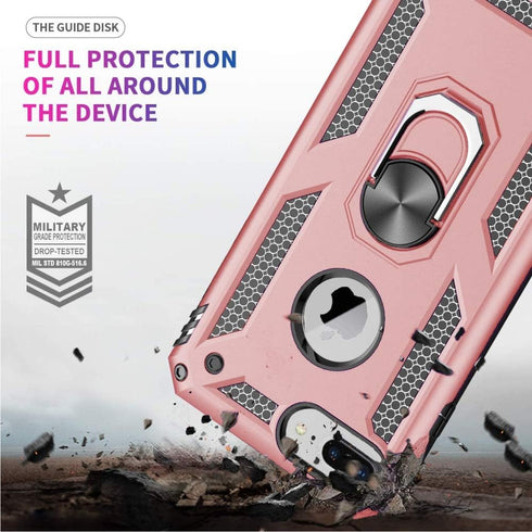Folmeikat Compatible with iPhone 8 Plus, 7 Plus, 6s Plus/6 Plus Phone Case, 360 Degree Rotating Metal Ring
