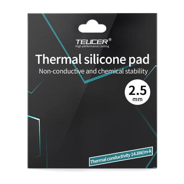 Thermal Pad 14.8 W/mK, 120x120x2.5mm, Non-Conductive High Temperature Resistance Silicone Thermal Pads for Laptop