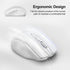 TECKNET Rechargeable Wireless Mouse, 2.4G Silent Mouse, 6 Adjustable DPI, Ergonomic Cordless Mouse for Laptop, White