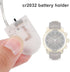 5pcs Button Battery Holder with Switch for CR2032 Coin Cell Battery, Storage Boxes with Wires (Clear)