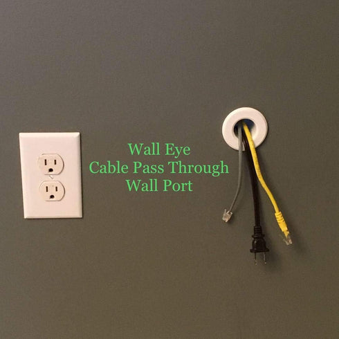 1.20" ID Cable Pass Through Wall Port, 3 5/8" - 5 1/4" Wall Thickness, Pass Cables from One Side of a Wall