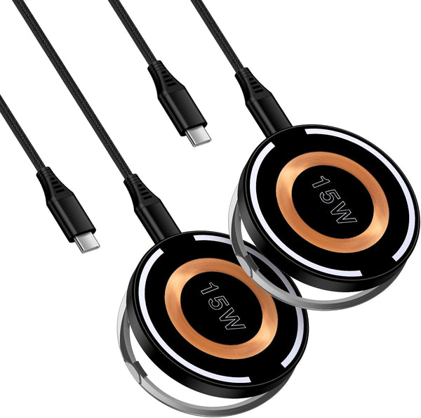 Mag-Safe Samsung S24 Ultra Wireless Charger Fast Charging Pad for Galaxy S24+/S24/S23+/S22/S21/S20/Z Flip 5, Google