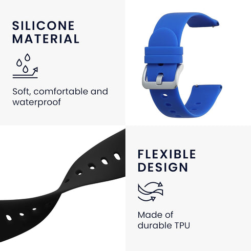 kwmobile Watch Strap Set for Xplora X6 Play, 2x TPU Silicone Fitness Tracker Sports Band