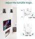 HomeMount Speaker Wall Mount Brackets Kit, Surround Speaker Wall Mounts, Holds up to 8 lbs, 2 Pack, White