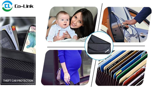 Co-link Black Cell Phone Anti-tracking Anti-spying GPS Rfid Signal Blocker Pouch Case Bag