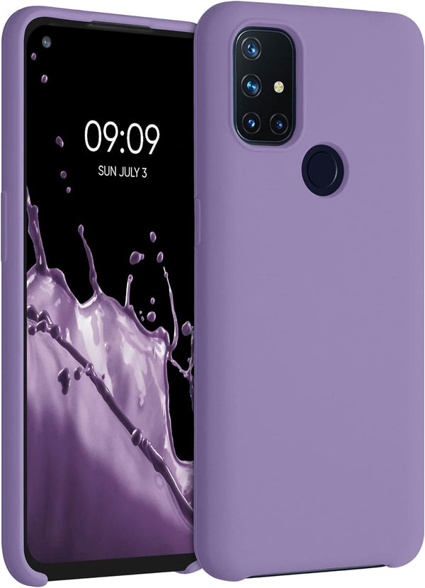 kwmobile TPU Silicone Case for OnePlus Nord N10 5G - Soft Finish, Violet Purple