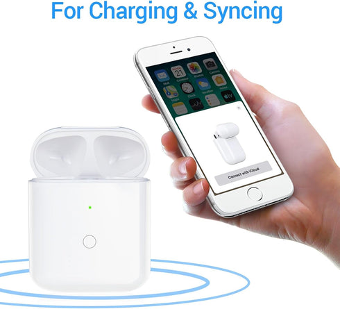 Wireless Charging Case Compatible with AirPods 1 & 2 Generation, Replacement Charger Case with Bluetooth Pairing