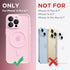 CAPRARO Pastel Pink Magnetic Case for iPhone 14 Pro, Shockproof Slim Thin Cover with Full Camera Protection