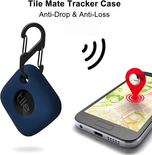 4PCS Soft Silicone Case for Tile Mate Tracker 2022 with Carabiner Accessories