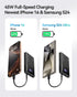INIU 45W Slimmest 10000mAh Pack, 17 16 15 S24 S23 Power Bank, Portable Charger with Built in USB-C Cable, Fast Charging