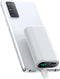 Small Portable Charger 10800mAh with Built-in USB-C Cable, Mini PD 3A Fast Charging Power Bank, LCD Display for Samsung