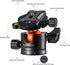 K&F Concept 36mm Metal Tripod Ball Head, 360° Rotating Panoramic with Quick Release Plate