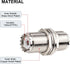XRDS -RF 2pcs UHF Female to UHF Female Bulkhead Connector 50O Impendence Adapter for CB Radio